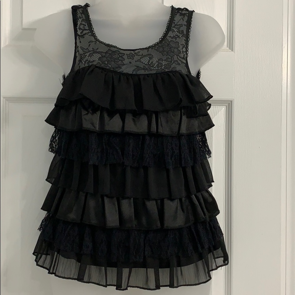 Black multi layered blouse